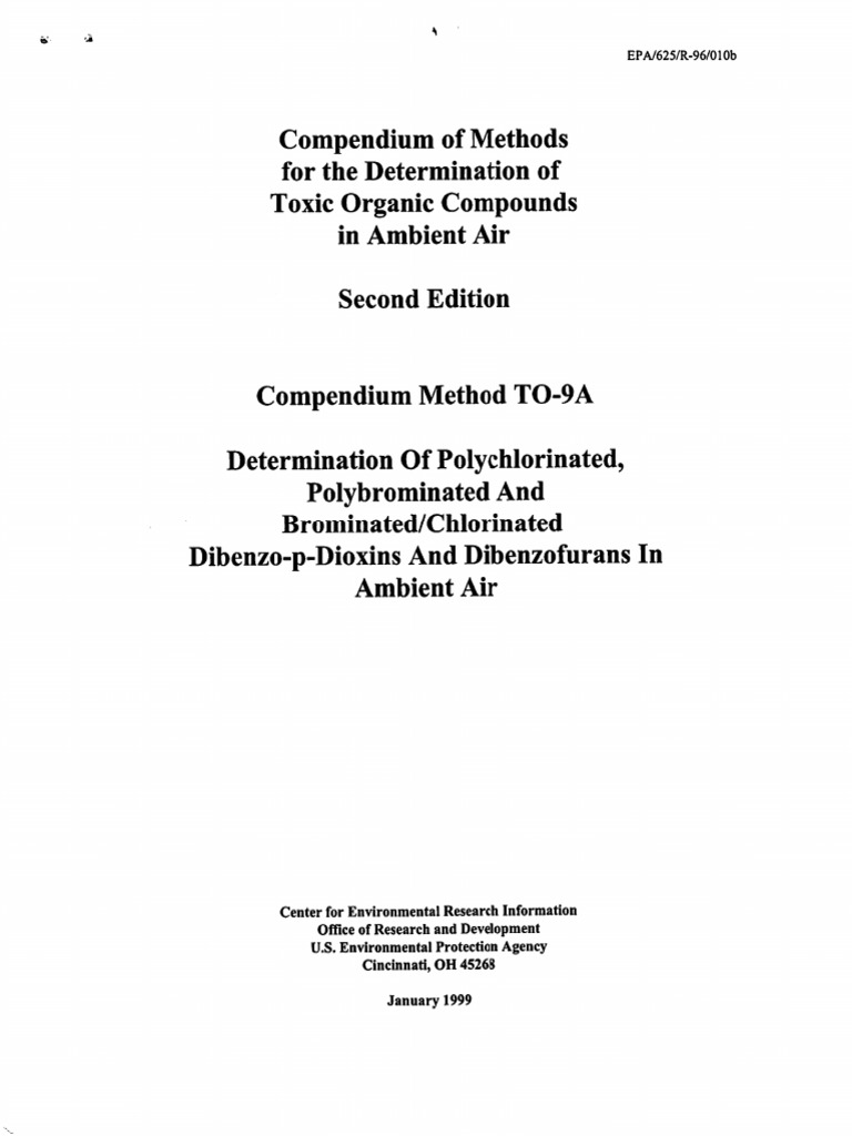 Epa Method To-9a 1999 | PDF