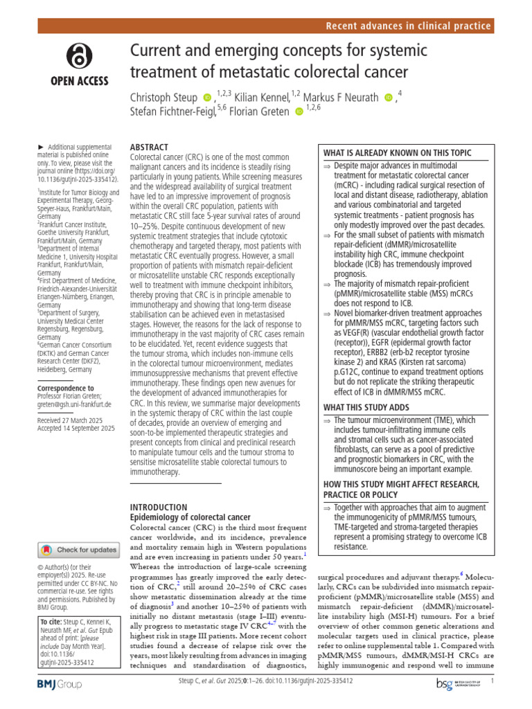 Advances in Metastatic CRC Therapies | PDF | Colorectal Cancer | Cancer