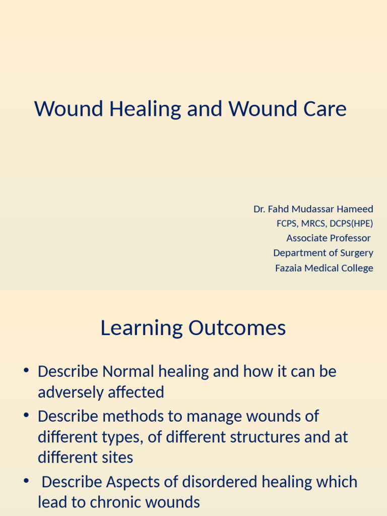 15-Wound Healing and Wound Care | PDF | Wound Healing | Wound