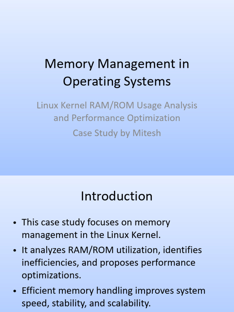 Linux Kernel Memory Management Optimization | PDF