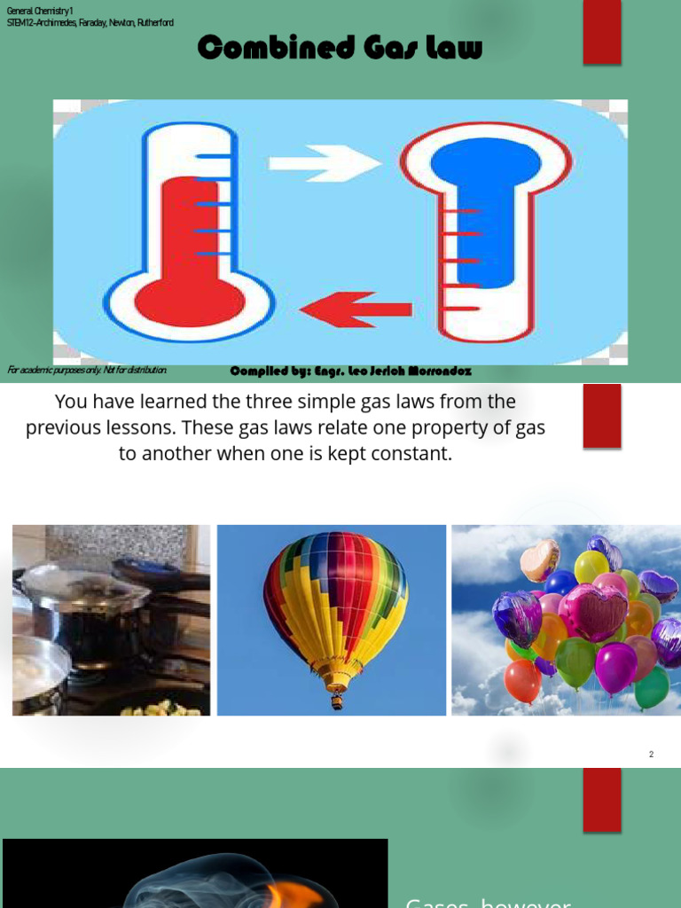 Understanding the Combined Gas Law | PDF | Gases | Temperature