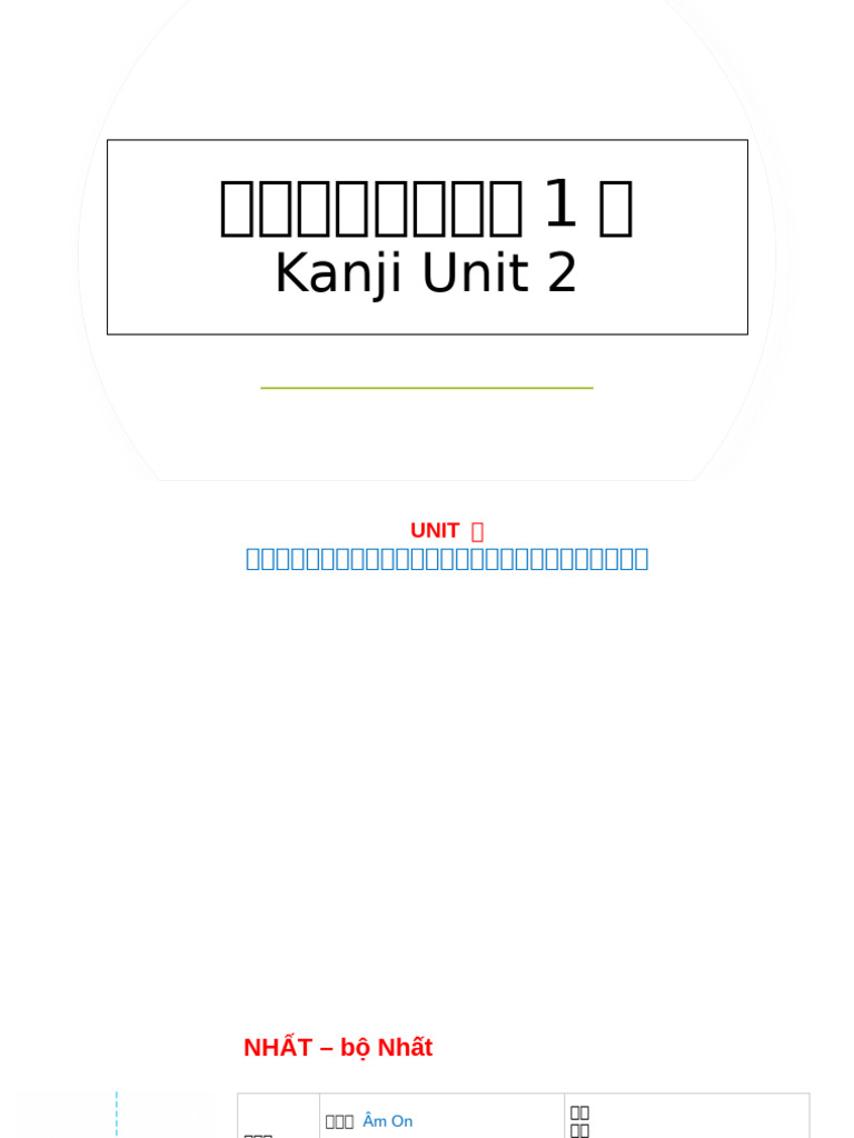 みんなの日本語 Kanji U1 | PDF
