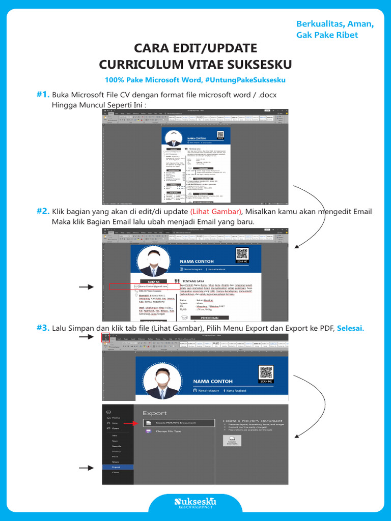 Edit CV Mudah dengan Microsoft Word | PDF
