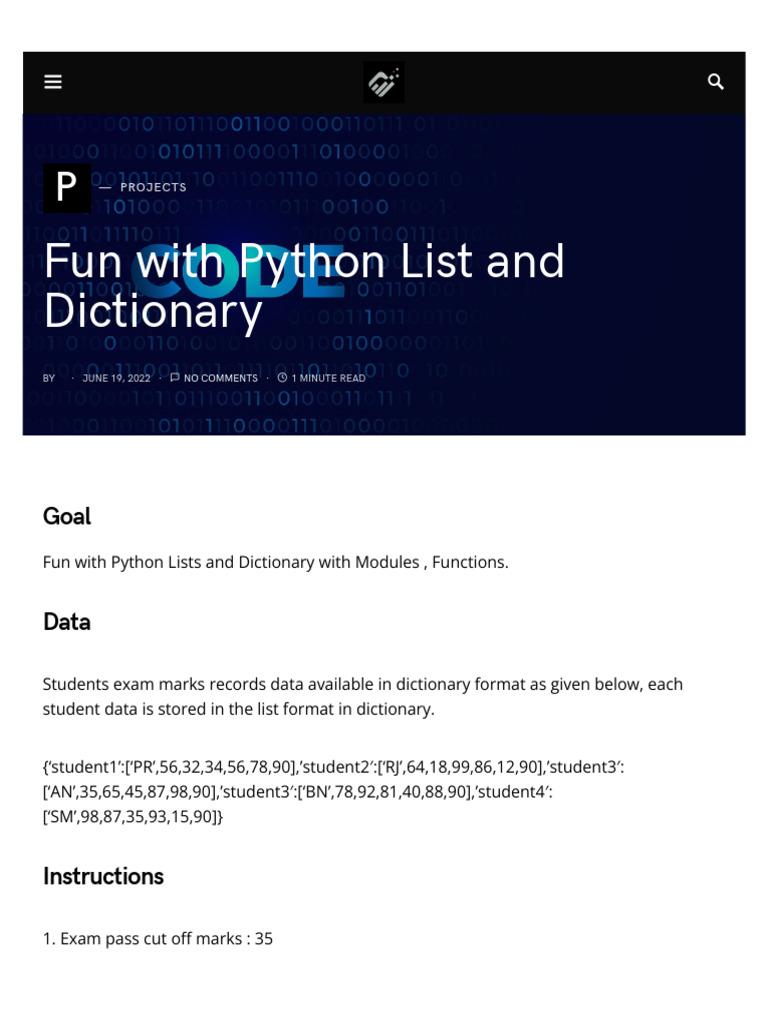 Fun With Python List and Dictionary - Devops | PDF