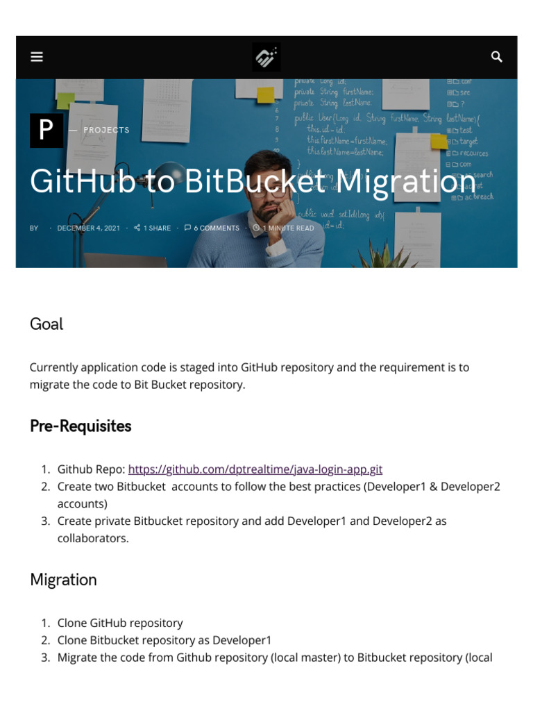 GitHub To BitBucket Migration - Devops | PDF