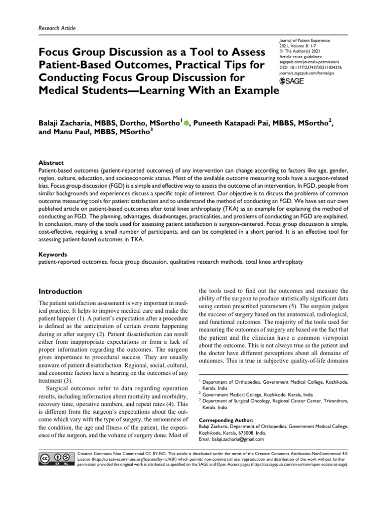 FGD Example | PDF | Surgery | Focus Group