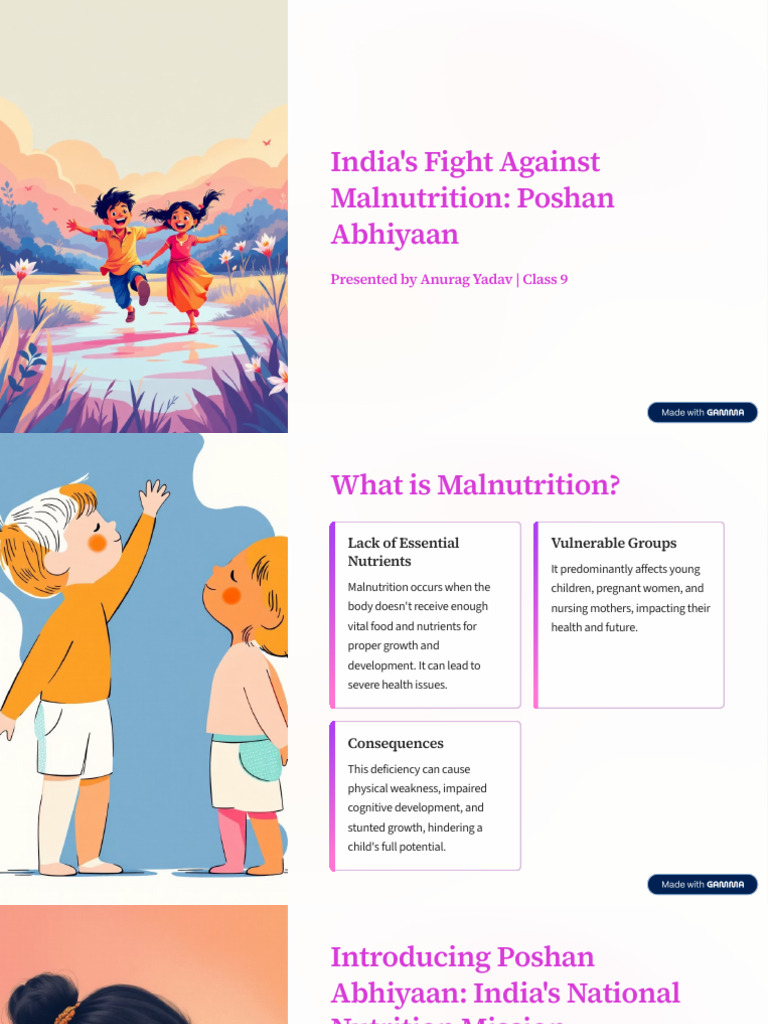 Indias Fight Against Malnutrition Poshan Abhiyaan | PDF | Malnutrition ...