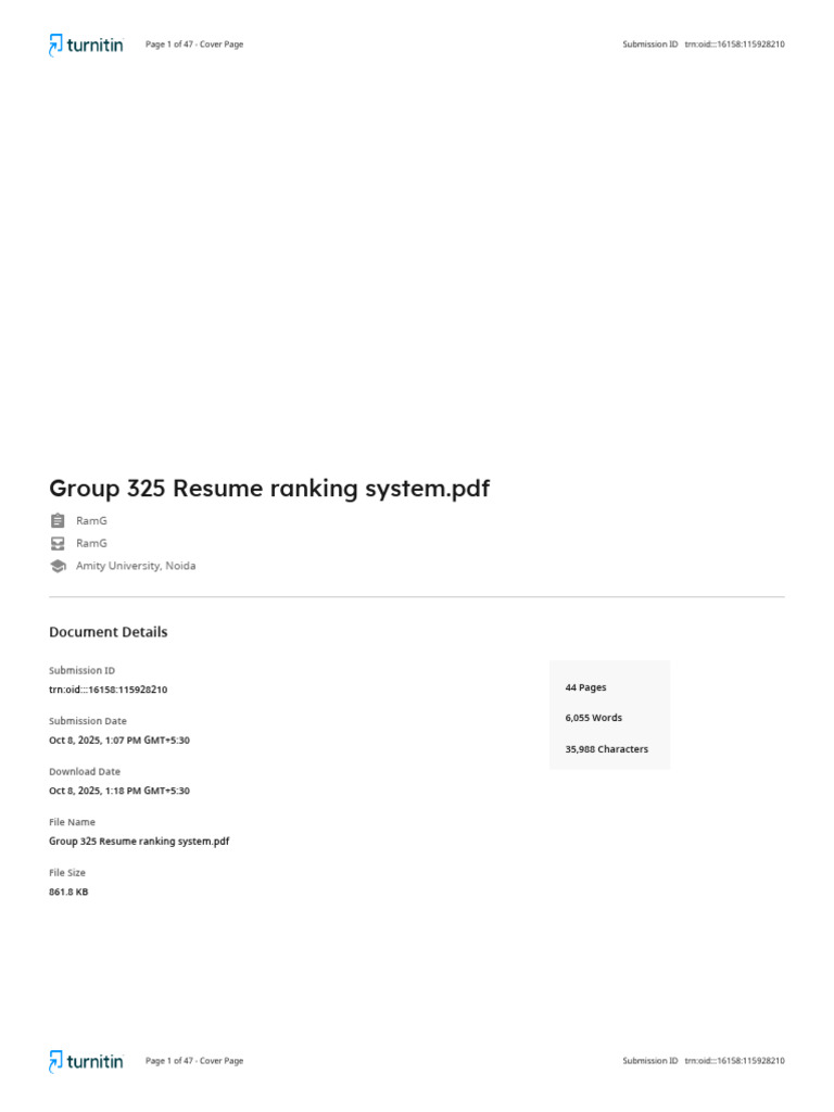 Resume Ranking System Overview | PDF | Optical Character Recognition ...
