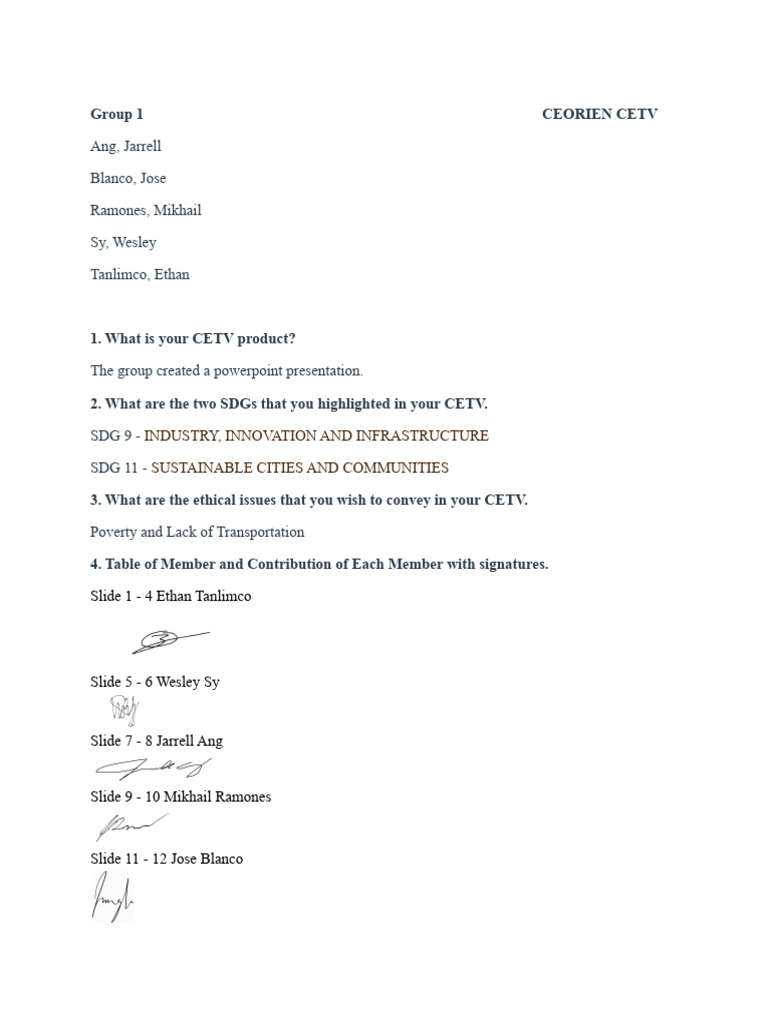 Cetv Summary | PDF