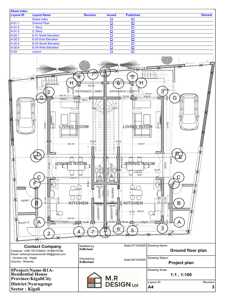 Kigali Residential Ground Floor Plan | PDF | Interior Design | Room