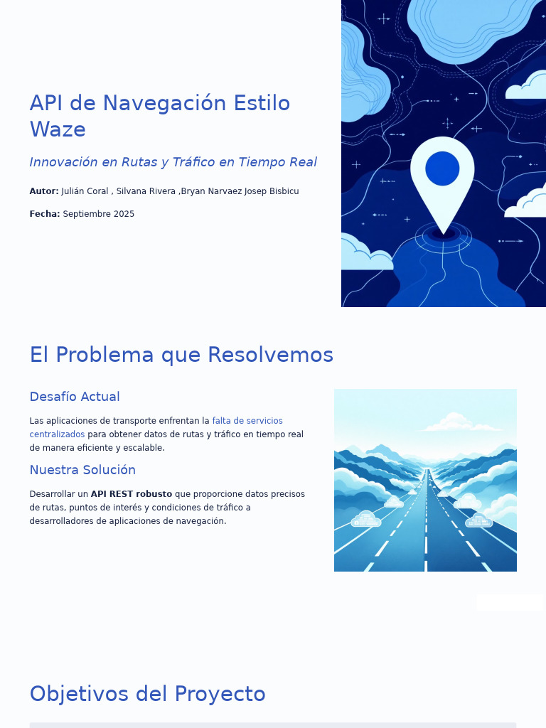 API de Navegación Estilo Waze | PDF | Bases de datos | Autenticación