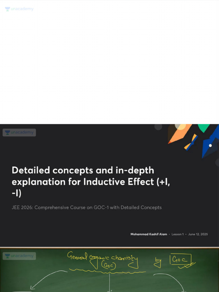 Detailed Concepts and Indepth Explanation For Inductive Effect I I With ...