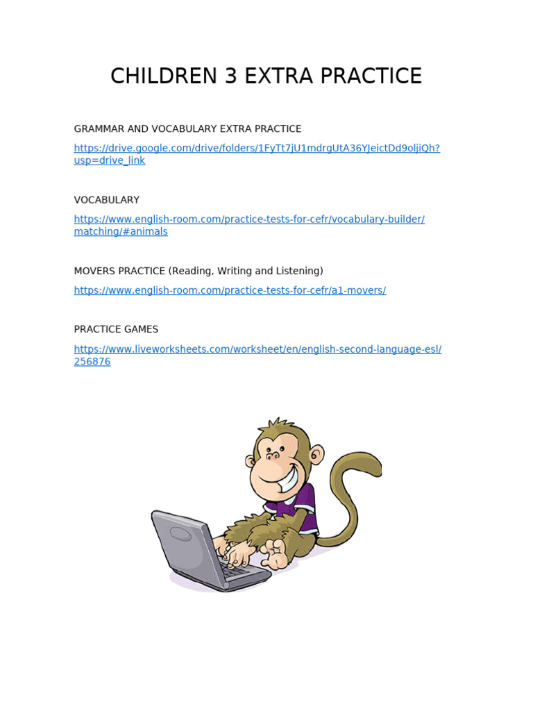Children 3 Extra Practice | PDF