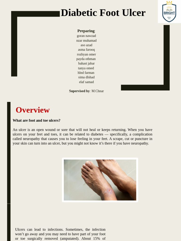 Diabetic Foot Ulcer Overview and Treatment | PDF | Artery | Medical ...