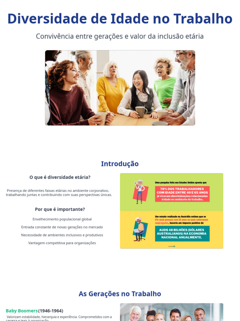 Diversidade Etária no Ambiente de Trabalho | PDF | Liderança | Inovação