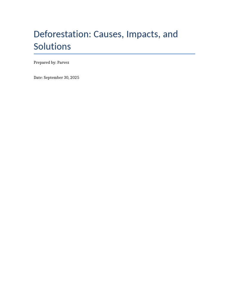 Deforestation Report With Charts | PDF | Deforestation | Forests