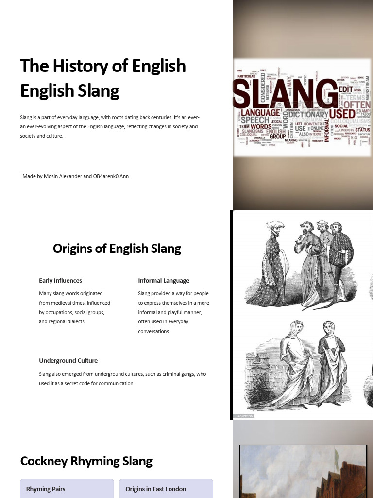 Evolution and Influence of English Slang | PDF | English Language ...