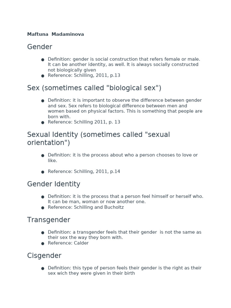 Understanding Gender and Identity Concepts | PDF