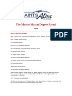 The Master Mason Degree Ritual