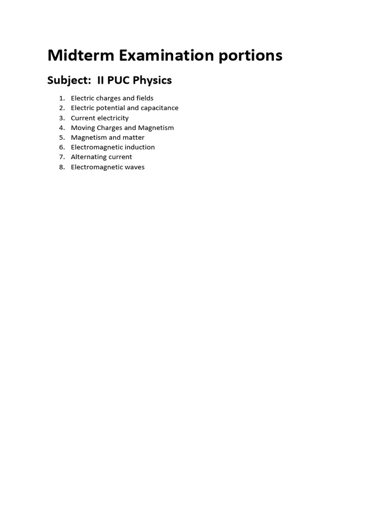 Midterm Examination Portions 2025 | PDF