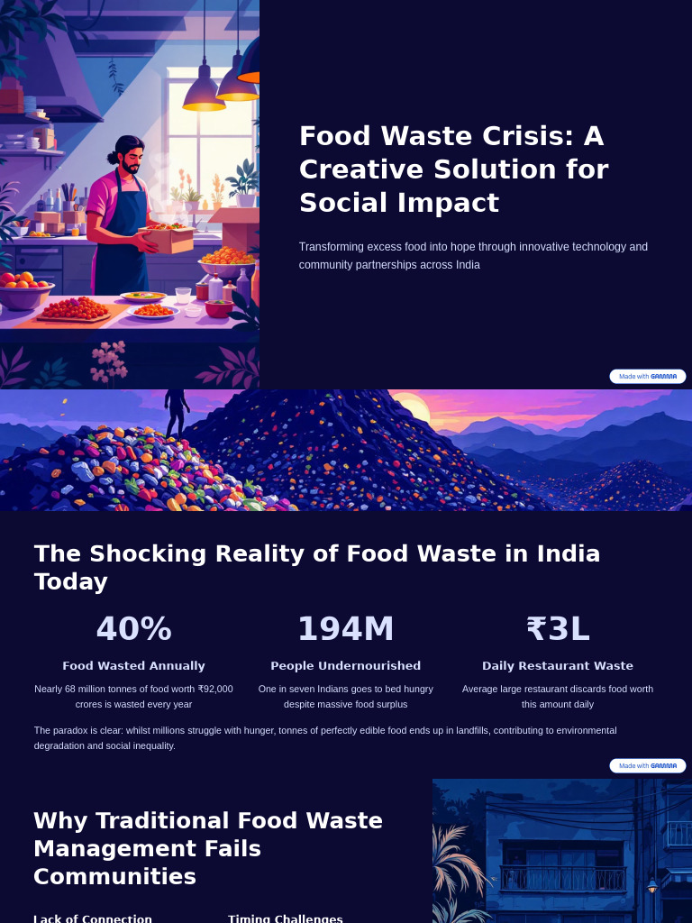 Food Waste Crisis a Creative Solution for Social Impact | PDF | Waste ...
