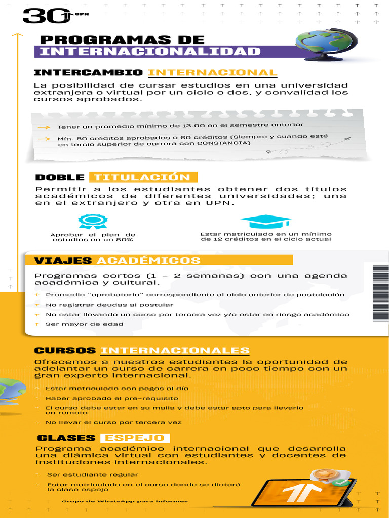 Oportunidades de Internacionalidad Académica | PDF