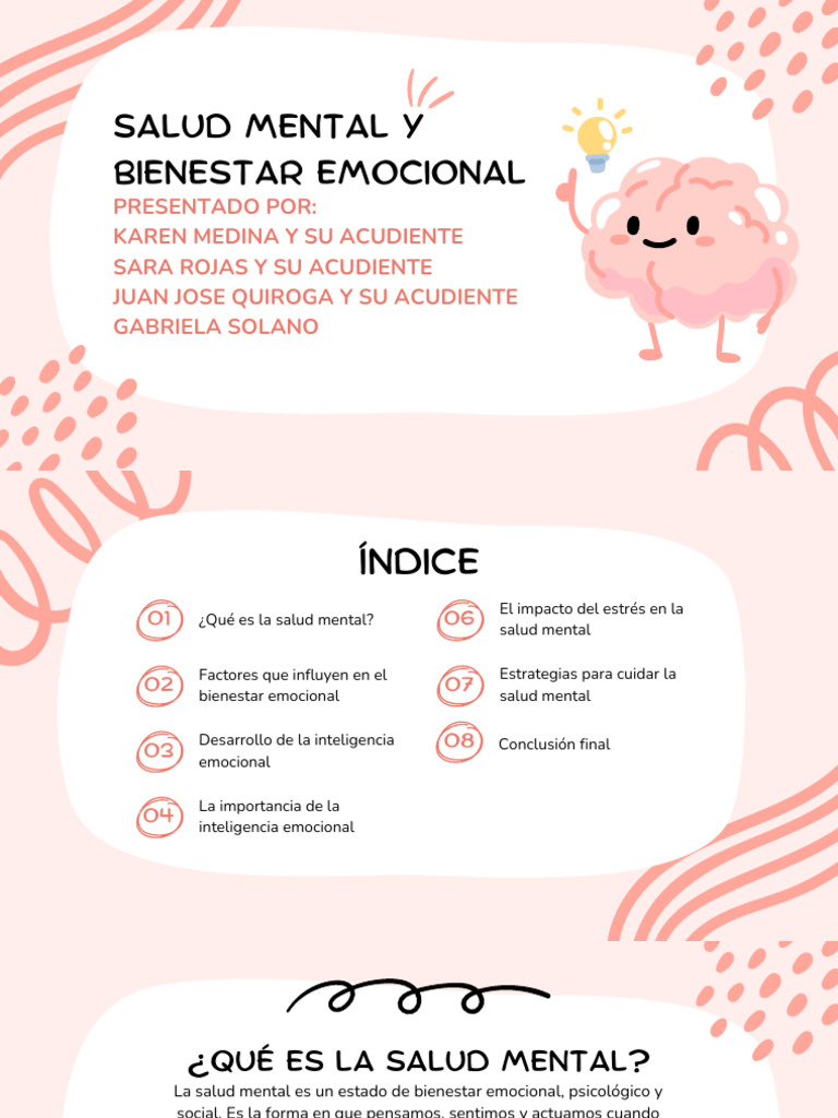 Salud Mental y Bienestar Emocional | PDF | Salud mental | Las emociones