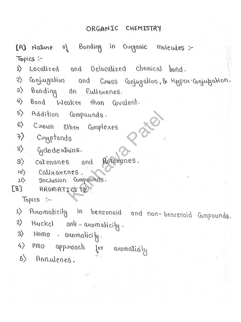 Nature of Bonding in Organic Molecule Organic Chemistry Sem 1st | PDF