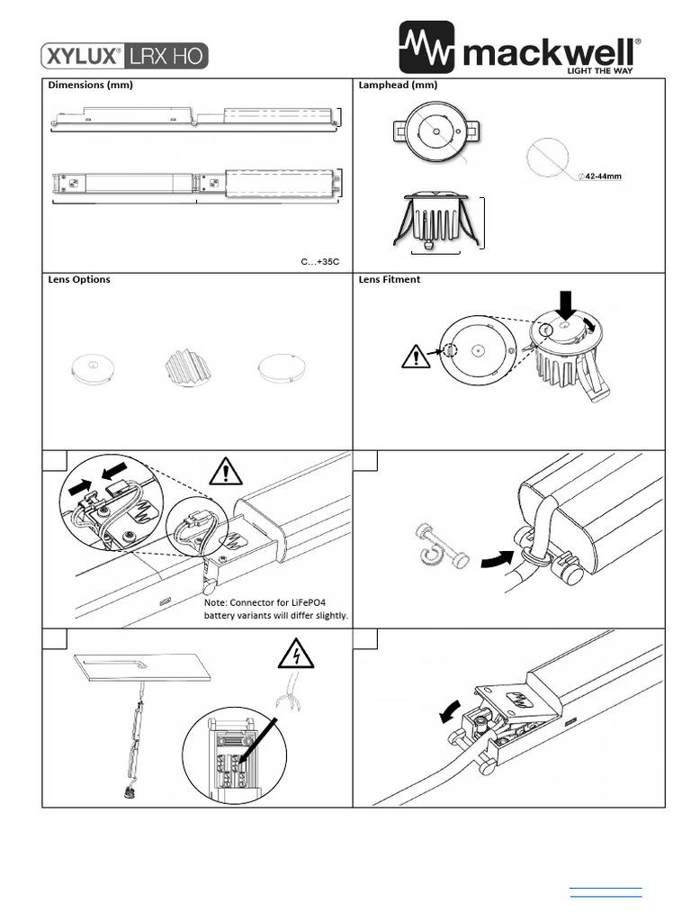 XYLUX LRX HO Installation Instructions PDF | PDF | Electrical ...