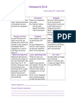 Homework Grid