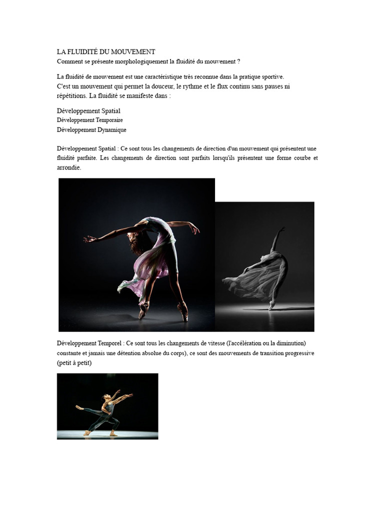 Fluidité et Élasticité du Mouvement Sportif | PDF | Harmonie