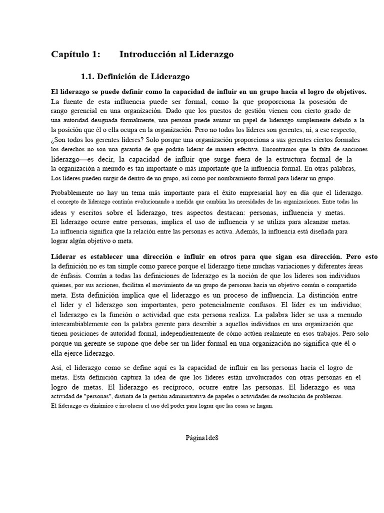Definición y Claves del Liderazgo | PDF | Liderazgo | Motivación