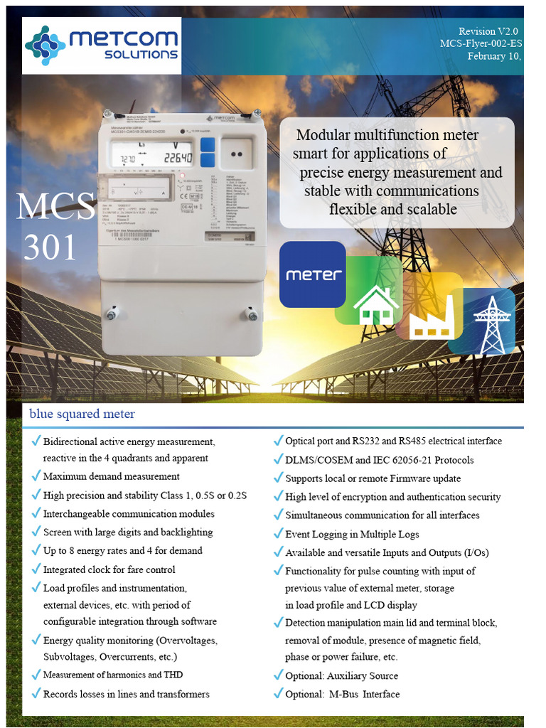 Modular Multifunction Energy Meter | PDF | Mains Electricity ...