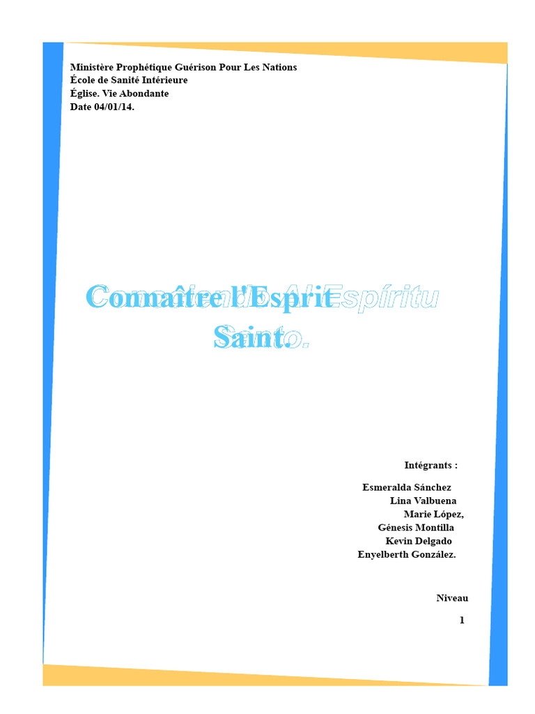 Comprendre l'Esprit Saint en profondeur | PDF | Saint-Esprit | Baptisme