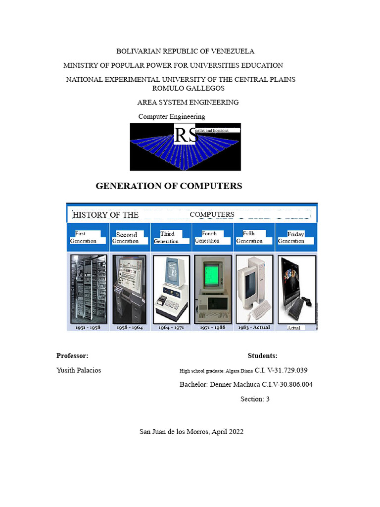 Evolution of Computer Generations | PDF | Integrated Circuit | Computer ...