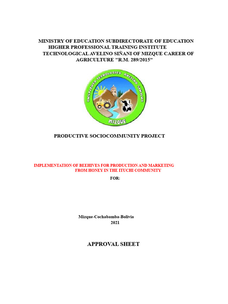 Beekeeping Project in Mizque Community | PDF | Beehive | Honey Bee