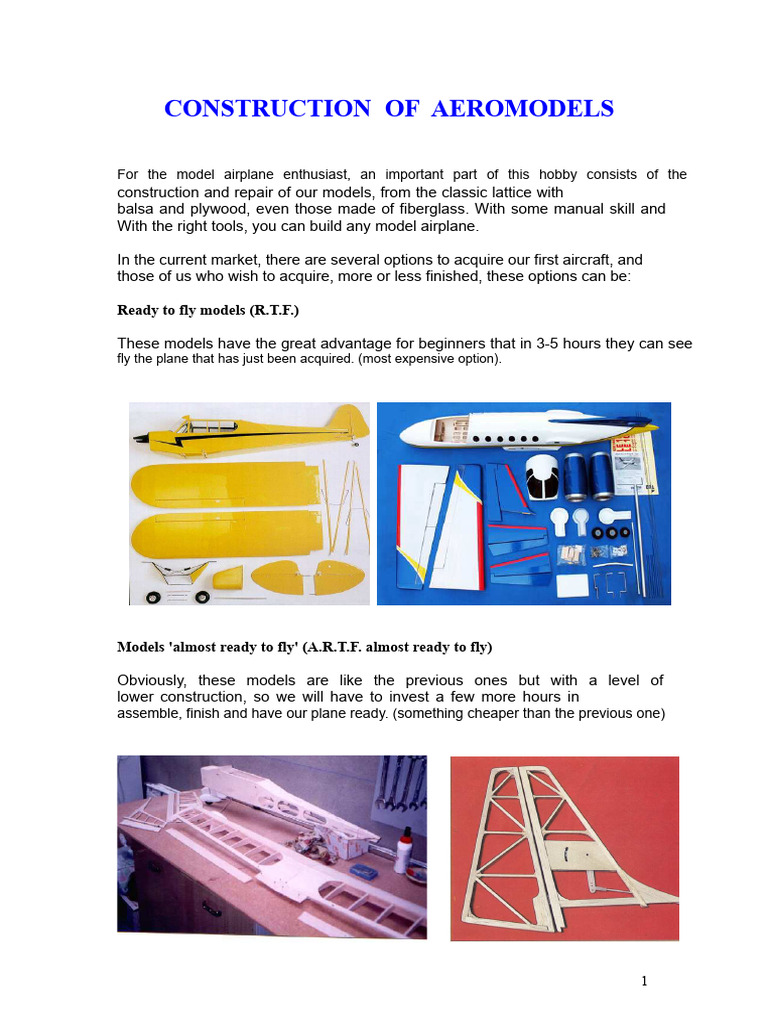Construction of Aeromodels | PDF | Adhesive | Polystyrene