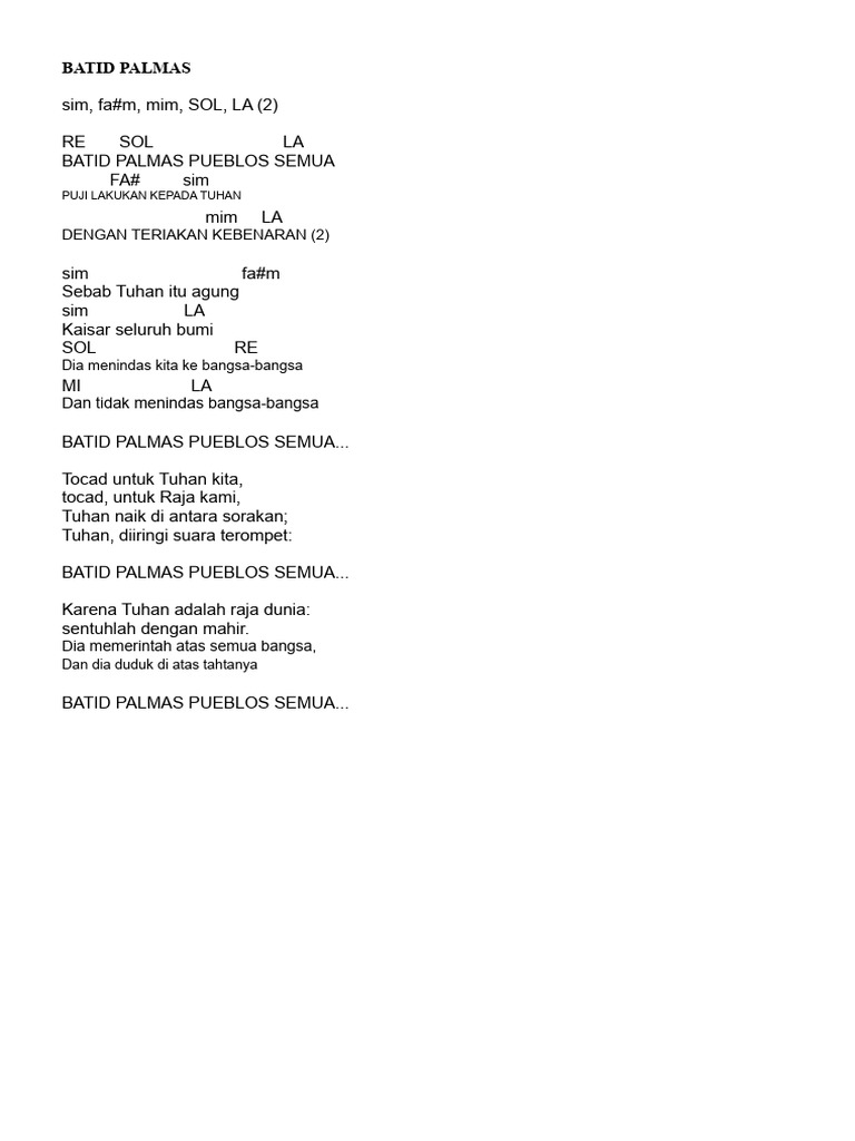 Batid Palmas | PDF