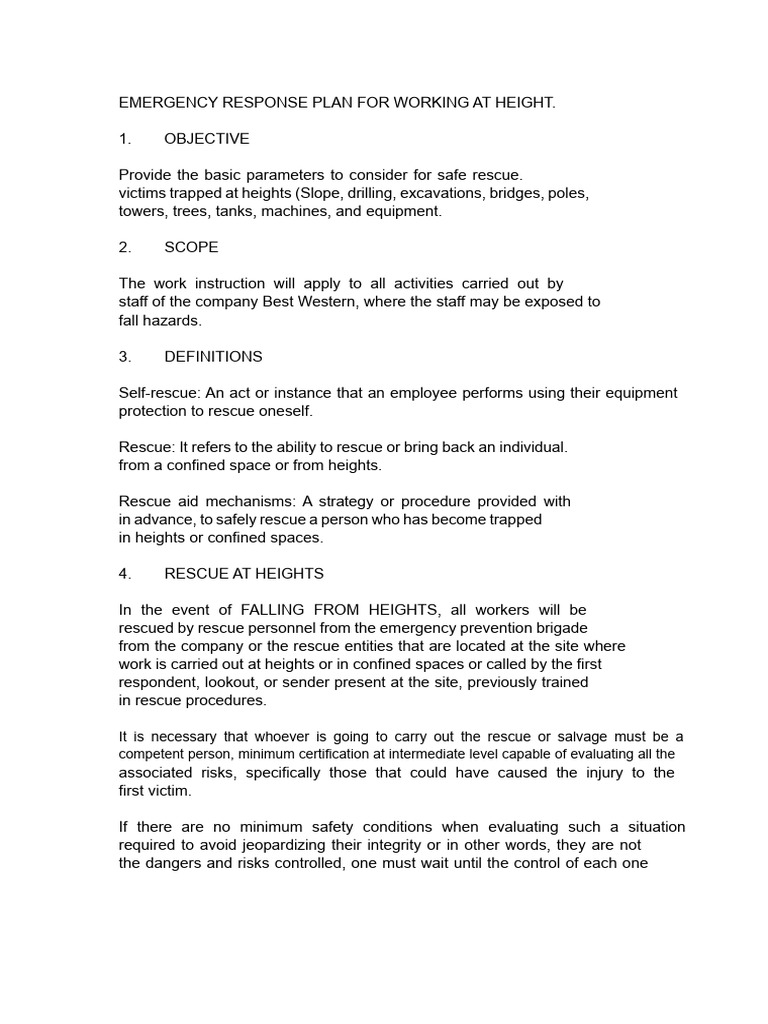 Emergency Response for Height Rescue | PDF | Rescue | Emergency
