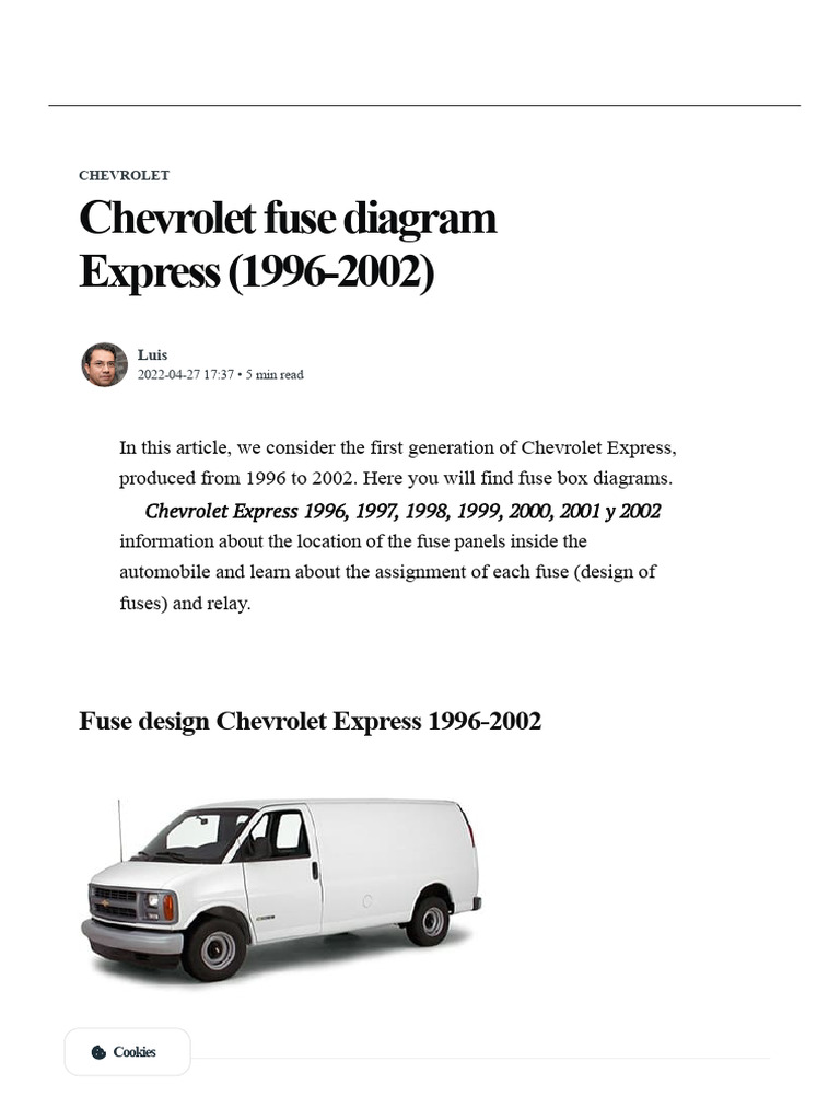 Chevrolet Express Fuse Box Diagrams | PDF | Diesel Engine