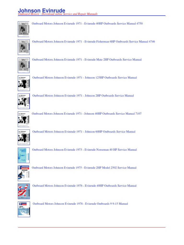 2000 Johnson 6hp Outboard Owners Manual