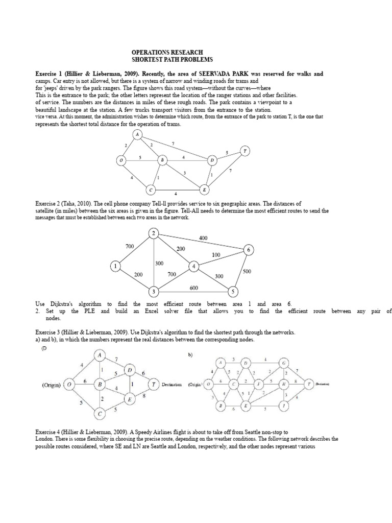 Shortest Path Problems in Operations Research | PDF | Applied ...