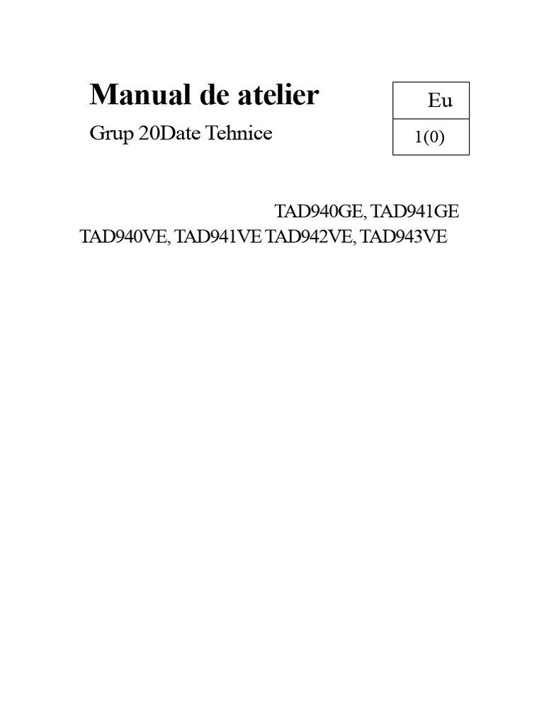 Tad940ge, Tad941ge - Tad940ve, Tad941ve Tad942ve, Tad943ve | PDF