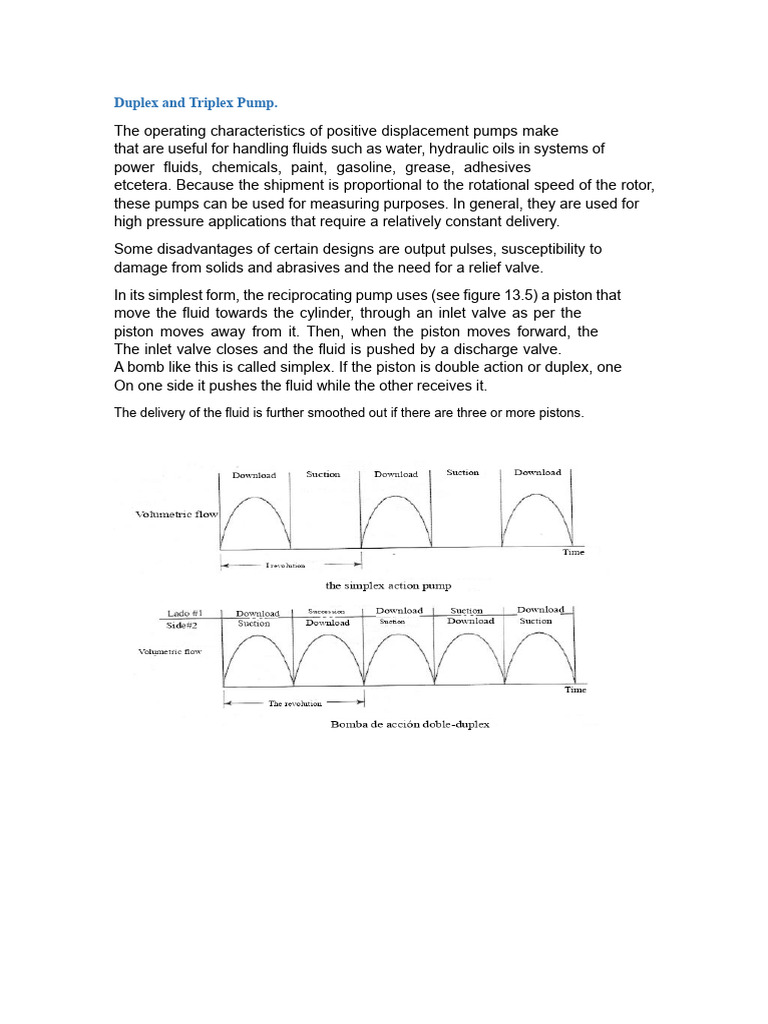 Duplex and Triplex Pump | PDF | Pump | Valve