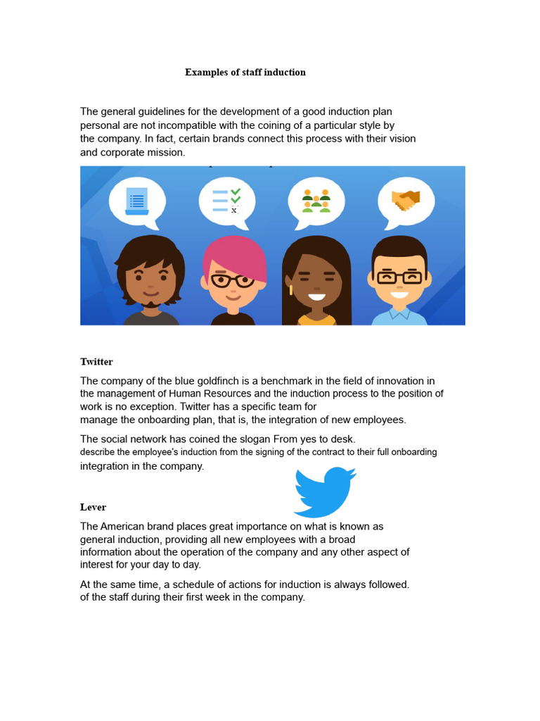 Examples of Employee Induction | PDF