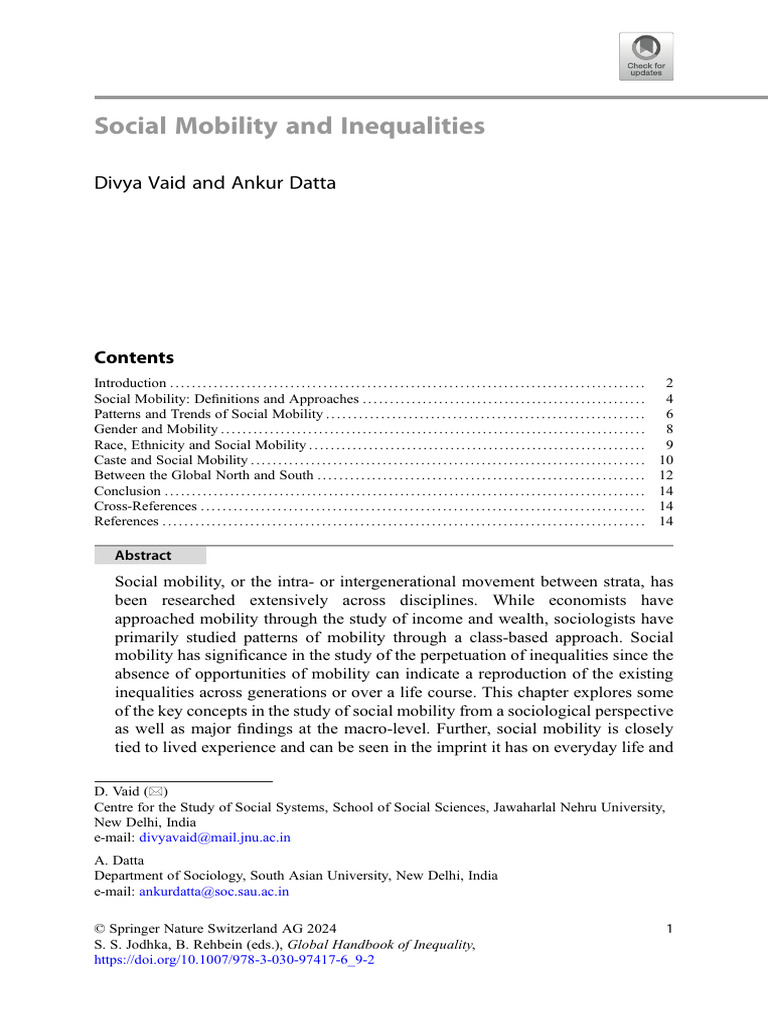 Social Mobility and Inequality Insights | PDF | Social Mobility | Sociology