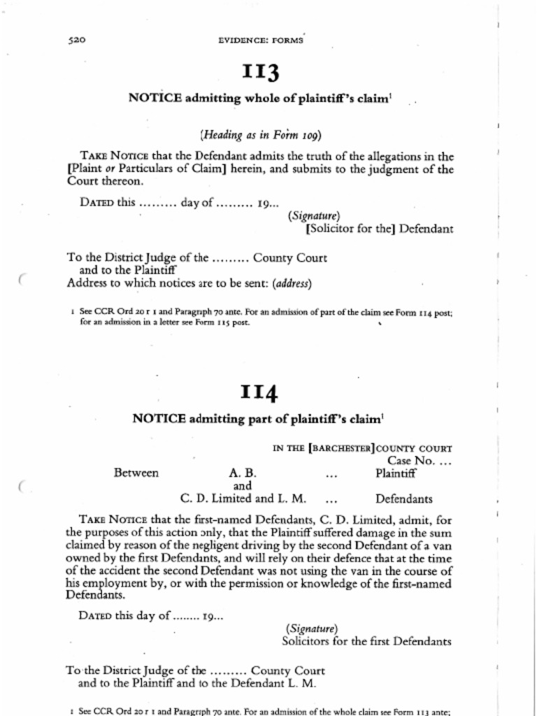 FORMS - Evidence | PDF