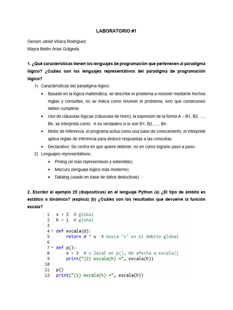 LABORATORIO1-GersonJaredViracaRodriguez Y MayraBelenAriasGrageda | PDF ...