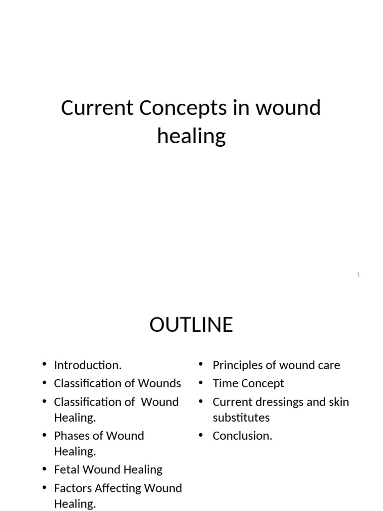 Current Concepts in Wound Healing | PDF | Wound Healing | Wound