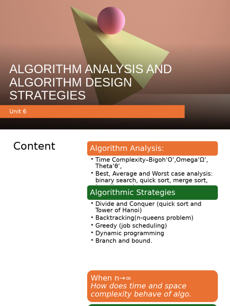 Algorithm Analysis and Design Strategies | PDF | Time Complexity ...